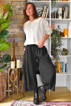 Bennie Quirky Barrel Pant Coffee Bean